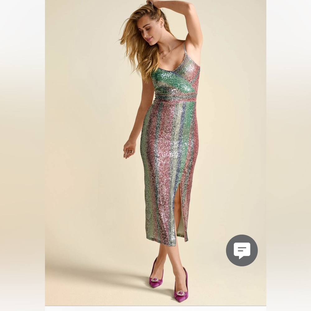 Never worn Venus sequin midi dress size L